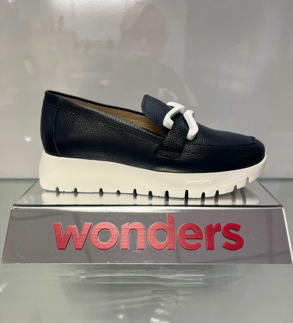 Wonders Navy Loafer